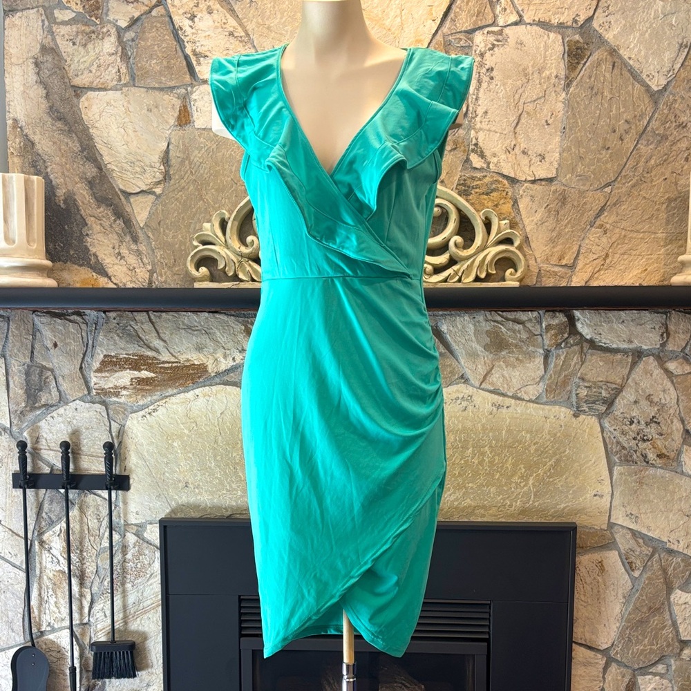 Zanzea Asymmetrical Teal Dress